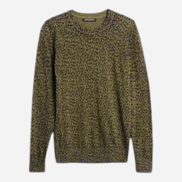 Banana Republic Womanʻs Medium green animal print sweater - Picture 4 of 7